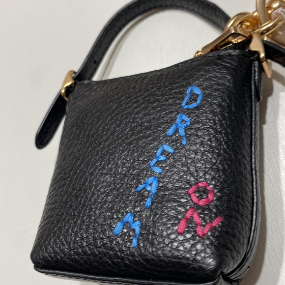 Coach Mini Val Duffle Bag Charm Purse Diary Embroidery Leather Heart Dreamer - Picture 7 of 7